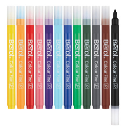 Colour Fine Tip 12-pack (3 jaar+) in de groep Kids / Kinderpotloden en -stiften / Viltstiften voor kinderen bij Voorcrea (104848)