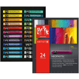 Neopastel 24-set in de groep Kunstenaarsmateriaal / Krijt en potloden / Pastelkrijt bij Voorcrea (104927)