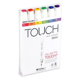 Twin Brush Marker 6-set Main in de groep Pennen / Kunstenaarspotloden en -stiften / Brushpennen bij Voorcrea (105321)