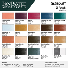 Portrait 20-set in de groep Kunstenaarsmateriaal / Kunstenaarsverf / Pastel / Zachte pastels bij Voorcrea (106068)