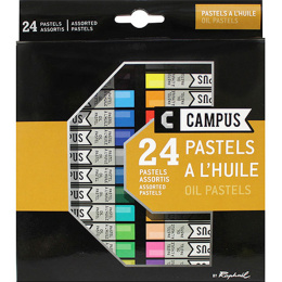 Campus oliepastelkrijtjes 24-set in de groep Kunstenaarsmateriaal / Krijt en potloden / Pastelkrijt bij Voorcrea (106246)