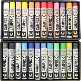 Campus oliepastelkrijtjes 24-set in de groep Kunstenaarsmateriaal / Krijt en potloden / Pastelkrijt bij Voorcrea (106246)