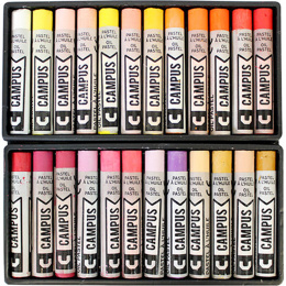 Campus oliepastelkrijtjes 48-set in de groep Kunstenaarsmateriaal / Krijt en potloden / Pastelkrijt bij Voorcrea (106256)