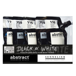 Abstract Acrylverf Black & White in de groep Kunstenaarsmateriaal / Kunstenaarsverf / Acrylverf bij Voorcrea (106258)