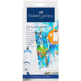 Acrylverf 12-set in de groep Kunstenaarsmateriaal / Kunstenaarsverf / Acrylverf bij Voorcrea (106519)
