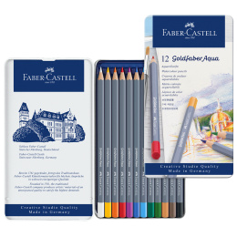 Goldfaber Aqua Aquarelpotloden 12-set in de groep Pennen / Kunstenaarspotloden en -stiften / Aquarelpotloden bij Voorcrea (106633)
