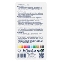Goldfaber Aqua Aquarelpotloden 12-set in de groep Pennen / Kunstenaarspotloden en -stiften / Aquarelpotloden bij Voorcrea (106633)