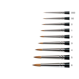 Serie 7 Kolinsky Marterharen Penseel Miniature Maat 00 in de groep Kunstenaarsmateriaal / Penselen / Aquarelpenselen bij Voorcrea (107682)