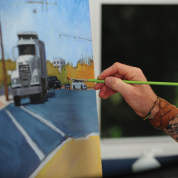 Synthetisch Penseel Freestyle Rond Maat 4 in de groep Kunstenaarsmateriaal / Penselen / Acrylverf penselen bij Voorcrea (108080)