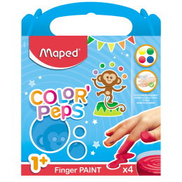 Color Peps Vingerverf 4-set (1 jaar+) in de groep Kids / Knutselspullen en verf voor kinderen / Vingerverf bij Voorcrea (108764)