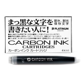 Carbon Ink Vulpenvullingen 4-pack in de groep Pennen / Accessoires voor pennen / Vulpeninkt / Vulpennenpatronen bij Voorcrea (109788)