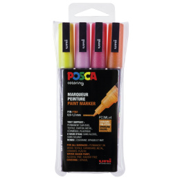 Posca PC-3M Glitter Red tones 4-set in de groep Pennen / Kunstenaarspotloden en -stiften / Illustratiemarkers bij Voorcrea (110416)