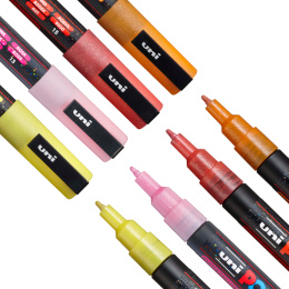 Posca PC-3M Glitter Red tones 4-set in de groep Pennen / Kunstenaarspotloden en -stiften / Illustratiemarkers bij Voorcrea (110416)