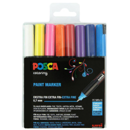 Posca PC-1MR Standard Colours 16-set in de groep Pennen / Kunstenaarspotloden en -stiften / Illustratiemarkers bij Voorcrea (110424)