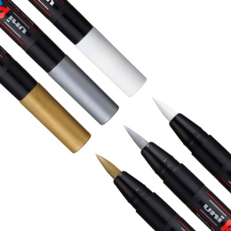 Posca Brush PCF-350 Metallic 3-set in de groep Pennen / Kunstenaarspotloden en -stiften / Brushpennen bij Voorcrea (110426)