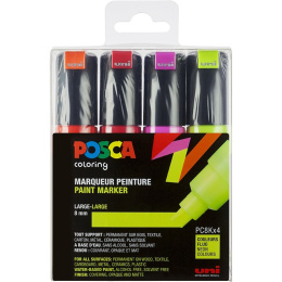 Posca PC-8K Neon 4-set in de groep Pennen / Kunstenaarspotloden en -stiften / Illustratiemarkers bij Voorcrea (110431)