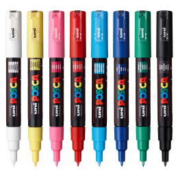 Posca PC-1MC Standard Colours 8-set in de groep Pennen / Kunstenaarspotloden en -stiften / Illustratiemarkers bij Voorcrea (110436)