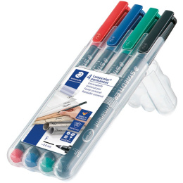 4-pack Lumocolor permanent Fine in de groep Pennen / Labelen en kantoor / Markers bij Voorcrea (110757)