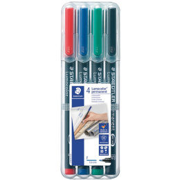 4-pack Lumocolor permanent Fine in de groep Pennen / Labelen en kantoor / Markers bij Voorcrea (110757)
