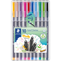 Triplus Fineliner 10-pack in de groep Pennen / Kunstenaarspotloden en -stiften / Viltstiften bij Voorcrea (110868)