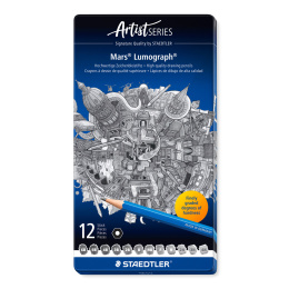 Mars Lumograph 12-set Design in de groep Kunstenaarsmateriaal / Krijt en potloden / Grafiet en potloden bij Voorcrea (110871)