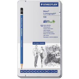 Mars Lumograph 12-set Sketching in de groep Kunstenaarsmateriaal / Krijt en potloden / Grafiet en potloden bij Voorcrea (110872)