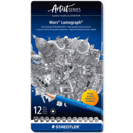 Mars Lumograph 12-set Sketching in de groep Kunstenaarsmateriaal / Krijt en potloden / Grafiet en potloden bij Voorcrea (110872)