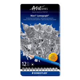 Mars Lumograph 12-set Sketching in de groep Kunstenaarsmateriaal / Krijt en potloden / Grafiet en potloden bij Voorcrea (110872)