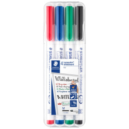 4-pack Lumocolor Whiteboard Medium in de groep Pennen / Labelen en kantoor / Whiteboardstiften bij Voorcrea (110983)