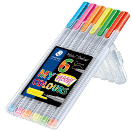 Triplus Fineliner Neon 6-pack in de groep Pennen / Kunstenaarspotloden en -stiften / Viltstiften bij Voorcrea (110999)