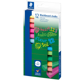 Gekleurde schoolbordkrijtjes 12-pack (3 jaar +) in de groep Kids / Kinderpotloden en -stiften / Kinderkrijtjes bij Voorcrea (111016)