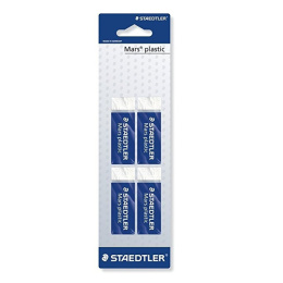 Gum Mars Plastic 4-pack in de groep Pennen / Accessoires voor pennen / Gummen bij Voorcrea (111067)