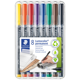 8-pack Lumocolor permanent Superfine in de groep Pennen / Labelen en kantoor / Markers bij Voorcrea (111072)