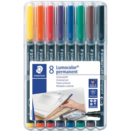 8-pack Lumocolor permanent Fine in de groep Pennen / Labelen en kantoor / Markers bij Voorcrea (111073)