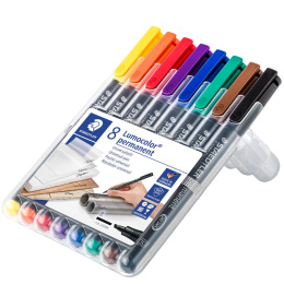 8-pack Lumocolor permanent Broad in de groep Pennen / Labelen en kantoor / Markers bij Voorcrea (111075)