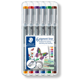 Pigment Liner Color 0,5 mm 6-set in de groep Pennen / Schrijven / Fineliners bij Voorcrea (111221)