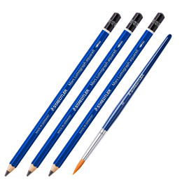 Mars Lumograph Aqua 5-pack in de groep Pennen / Kunstenaarspotloden en -stiften / Aquarelpotloden bij Voorcrea (111230)