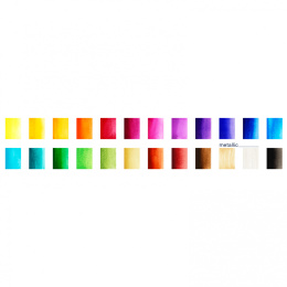 Aquarelset 24 kleuren palet + waterpenseel in de groep Kunstenaarsmateriaal / Kunstenaarsverf / Aquarelverf bij Voorcrea (111744)