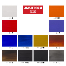 Amsterdam Acrylverf Landscape Set 12 x 20 ml in de groep Kunstenaarsmateriaal / Kunstenaarsverf / Acrylverf bij Voorcrea (111748)