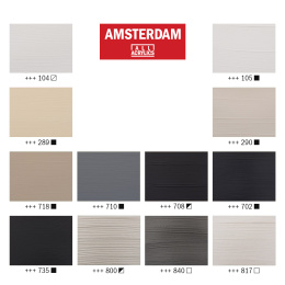 Amsterdam Acrylverf Grey Set 12 x 20 ml in de groep Kunstenaarsmateriaal / Kunstenaarsverf / Acrylverf bij Voorcrea (111749)