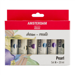 Amsterdam Acrylverf Pearl Set 6 x 20 ml in de groep Kunstenaarsmateriaal / Kunstenaarsverf / Acrylverf bij Voorcrea (111753)