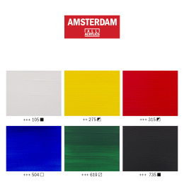 Amsterdam Acrylverf General Selection Set 6 x 20 ml in de groep Kunstenaarsmateriaal / Kunstenaarsverf / Acrylverf bij Voorcrea (111755)