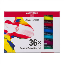Amsterdam Acrylverf Standard Set 36 x 20 ml in de groep Kunstenaarsmateriaal / Kunstenaarsverf / Acrylverf bij Voorcrea (111759)