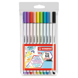 Brush 68 10-set in de groep Pennen / Kunstenaarspotloden en -stiften / Brushpennen bij Voorcrea (111785)