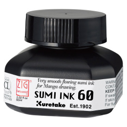 Cartoonist Sumi Ink 60 ml Black in de groep Kunstenaarsmateriaal / Kunstenaarsverf / Inkt en Oost-Indische inkt bij Voorcrea (111801)