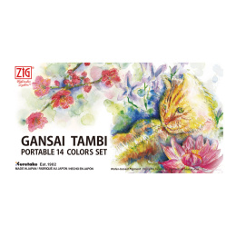 Gansai Tambi Portable Aquarelset x 14 in de groep Kunstenaarsmateriaal / Kunstenaarsverf / Aquarelverf bij Voorcrea (111864)
