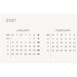 Kalendere 2021 12M Weekly Planner A6 Black in de groep Papier & Blokken / Kalenders en agenda's / 12 maanden agenda's bij Voorcrea (112315)