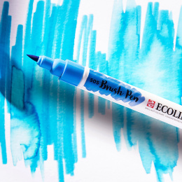 Ecoline Brush Pen Blue 5-pack in de groep Pennen / Kunstenaarspotloden en -stiften / Penseelstiften bij Voorcrea (112558)