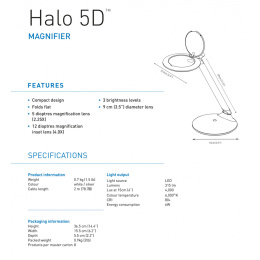 Halo 5D Table Magnifier in de groep Creëren & Hobby / Hobbytoebehoren / Verlichting bij Voorcrea (125412)