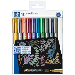 Metallic pen 10-pack in de groep Pennen / Kunstenaarspotloden en -stiften / Viltstiften bij Voorcrea (126591)